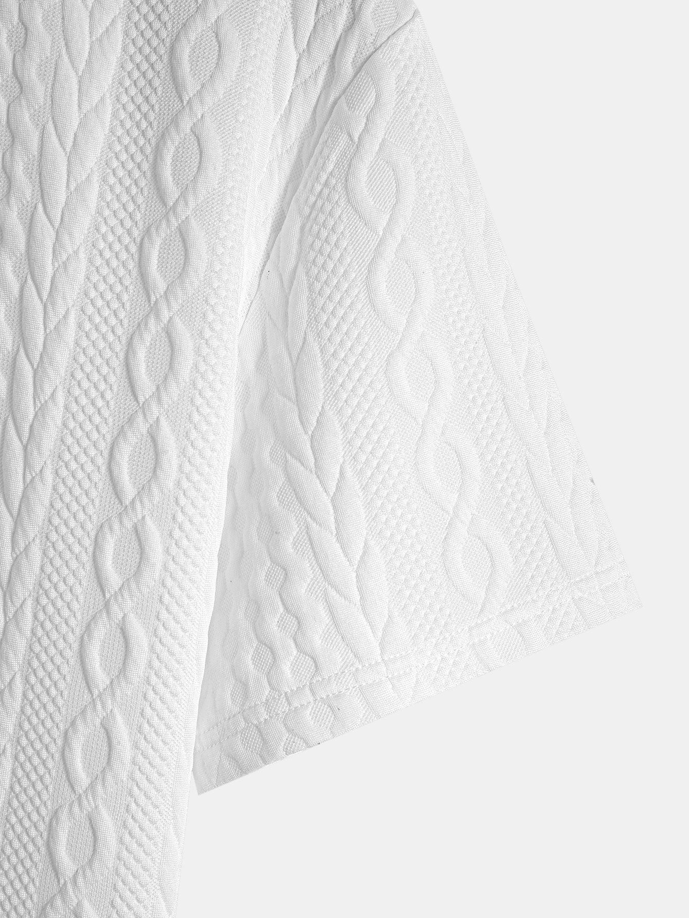 Tucker® | Twist Jacquard Arc Hem T-Shirt