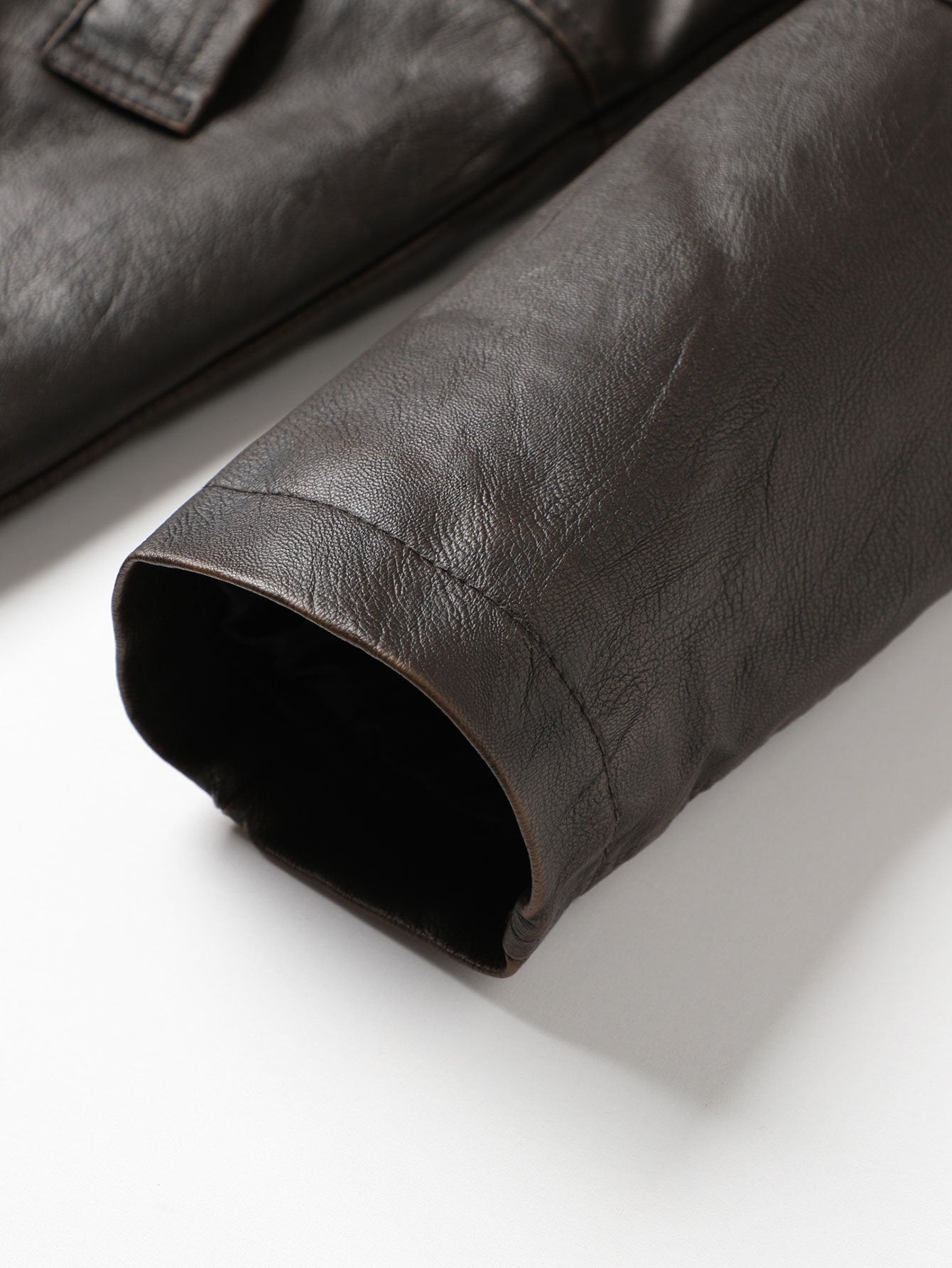 Leandro | Long Lined Faux Fur Lined PU Leather Overcoat