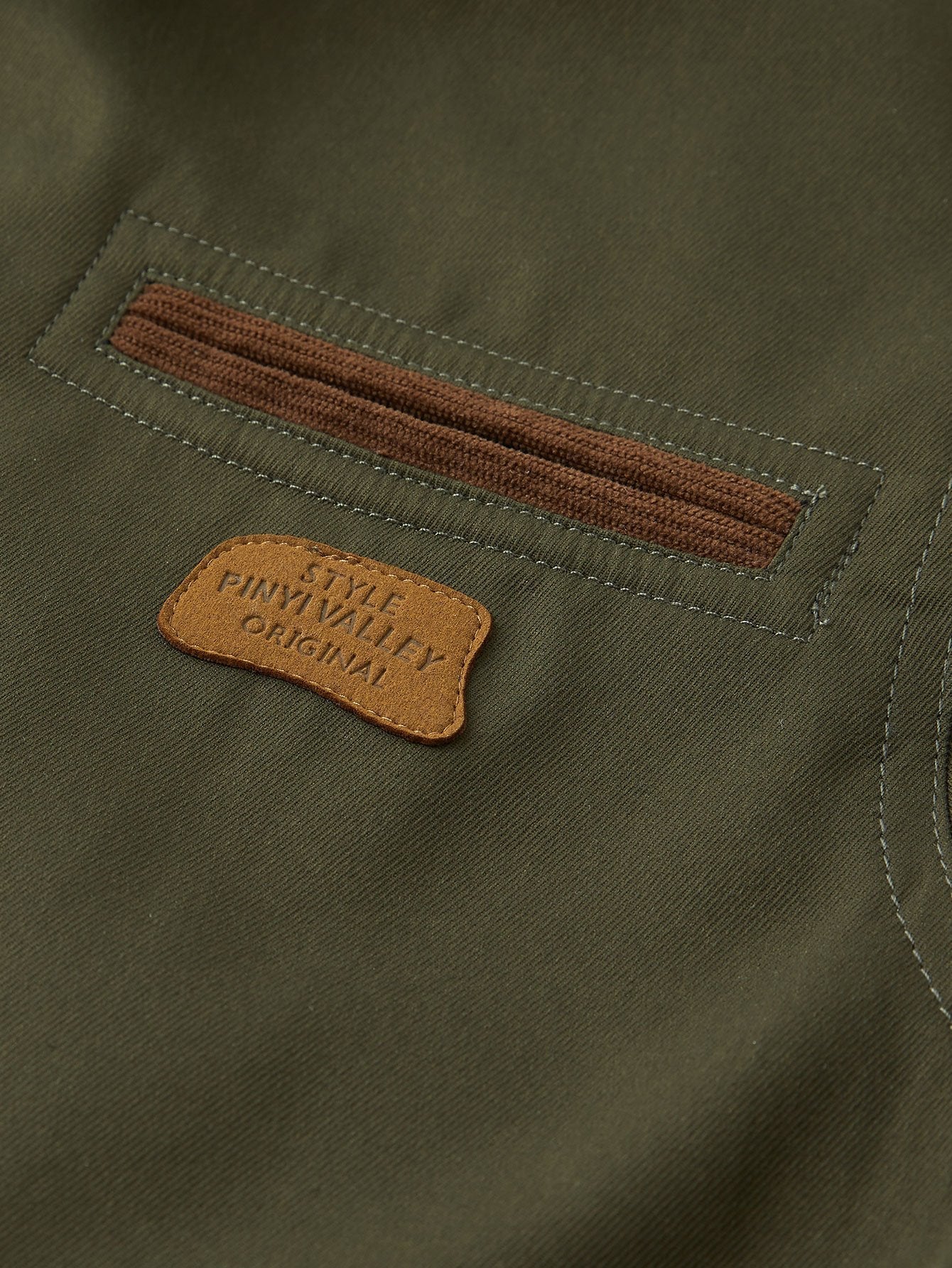 Kian | Corduroy Collar Zip Up Jacket