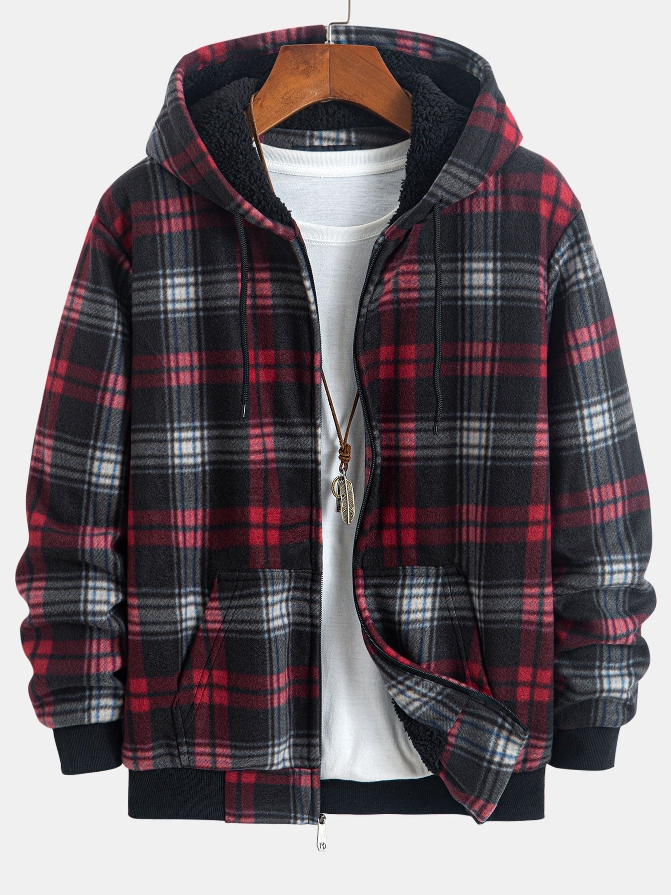 Philip | Teddy Fleece Lined Flannel Hoodie