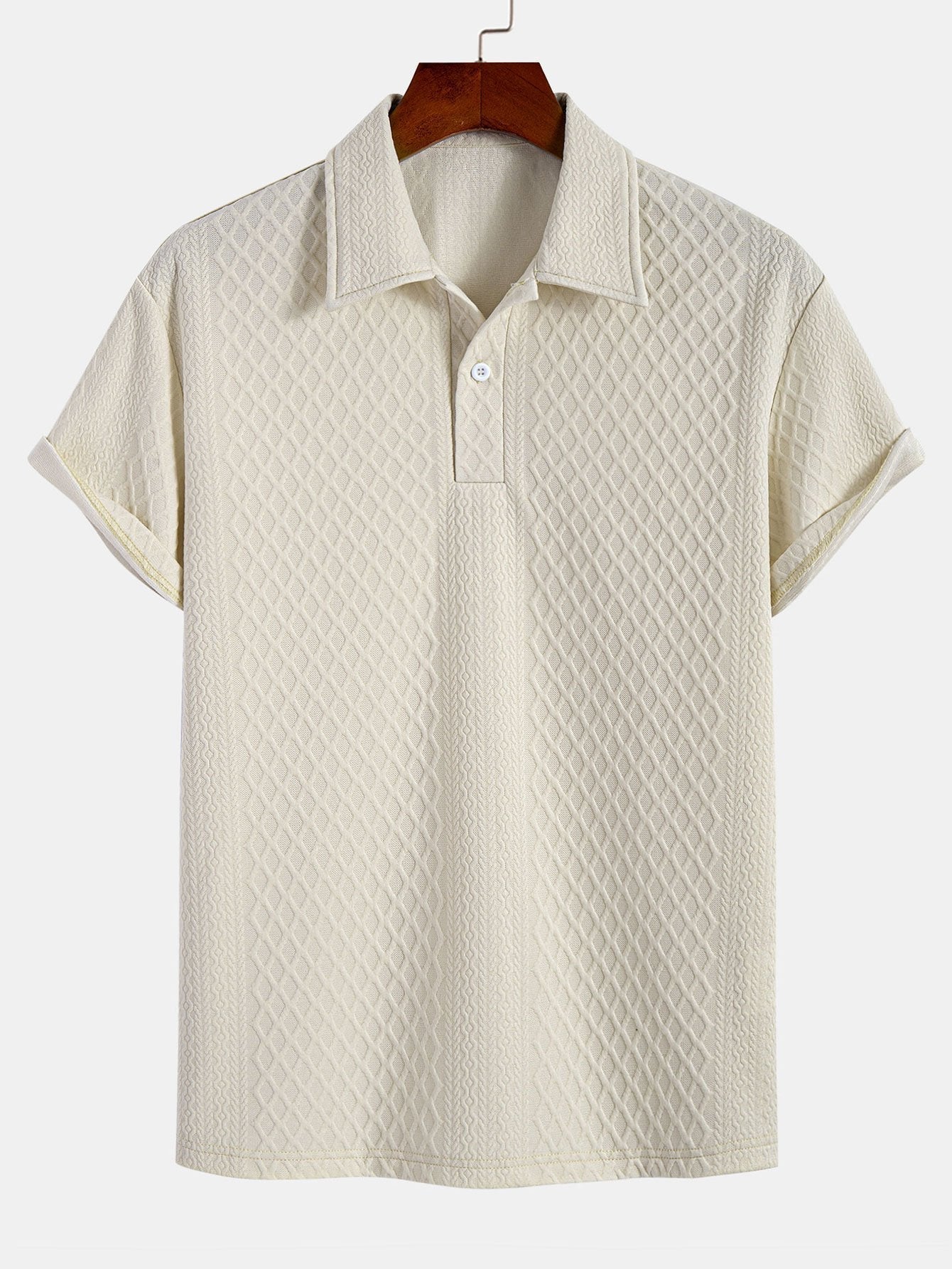 Julian | Rhombus Geometric Jacquard Polo