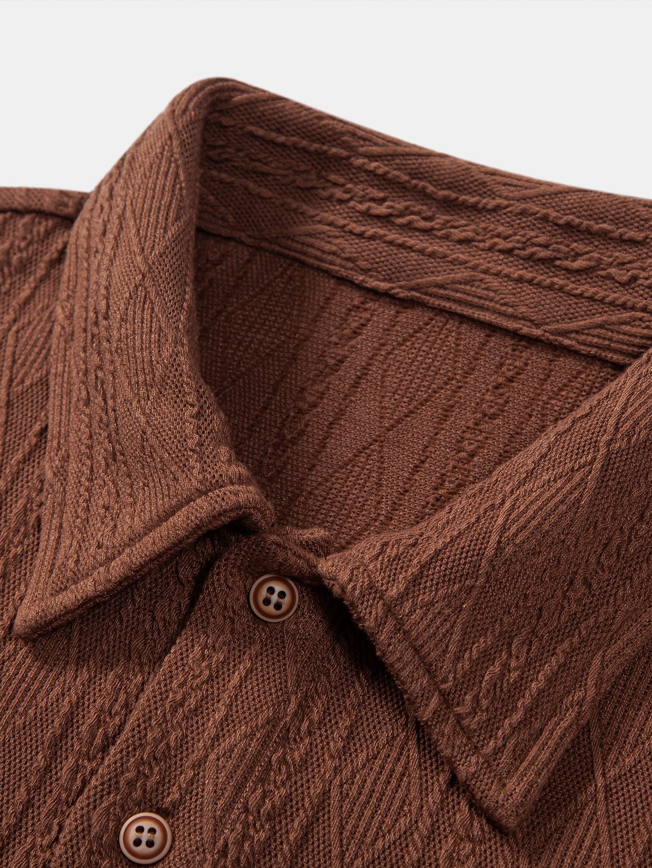 Claudio® | Knitted Rhombus Geometric Jacquard Polo
