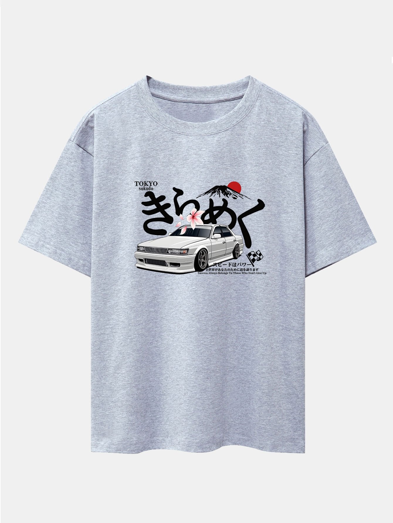 Killian® | Tokyo Mt. Fuji Car Print Drop Shoulder Oversize T-Shirt