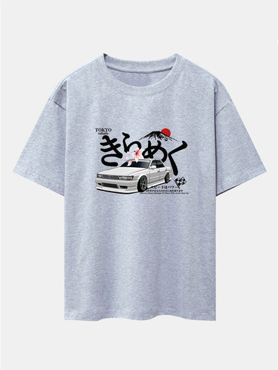 Killian® | Tokyo Mt. Fuji Car Print Drop Shoulder Oversize T-Shirt