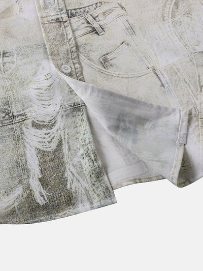 Apelles® | Vintage Denim Print Shirt