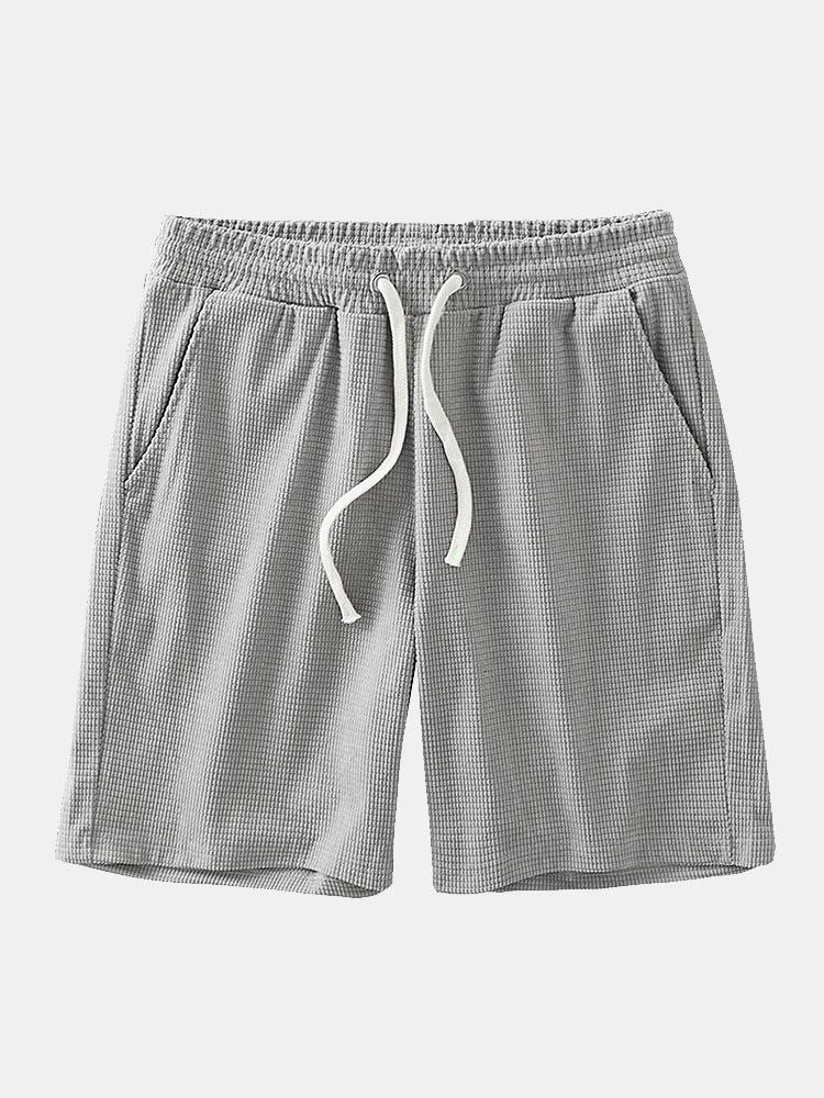 Honorio® | Drawstring Crosscut Corduroy Shorts
