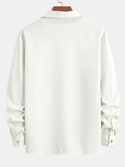 Alcidas® | Long Sleeve Waffle Cuban Collar Shirt
