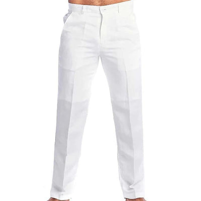 Men's Casal Solid Color Linen Blend Loose Casal Pants