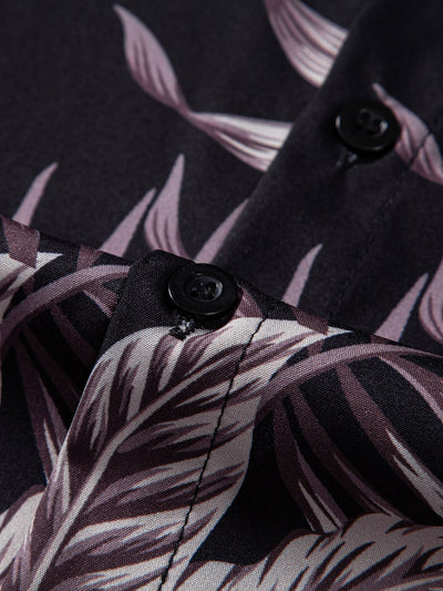 Arquimedes® | Leaf Print Button Up Shirt