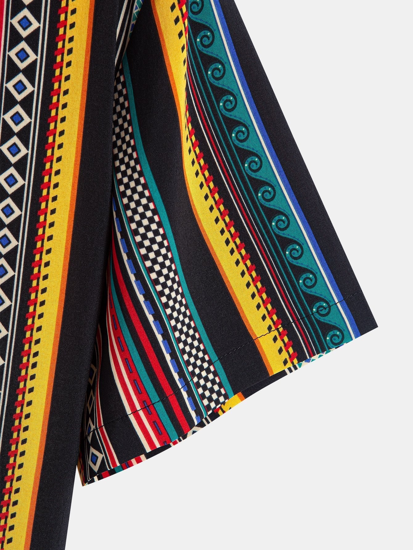 Ames® | Ethnic Geometric Print Button Up Shirt
