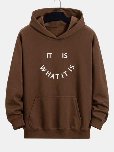 Aaron | It Is What It Is Print Relax Fit Hoodie