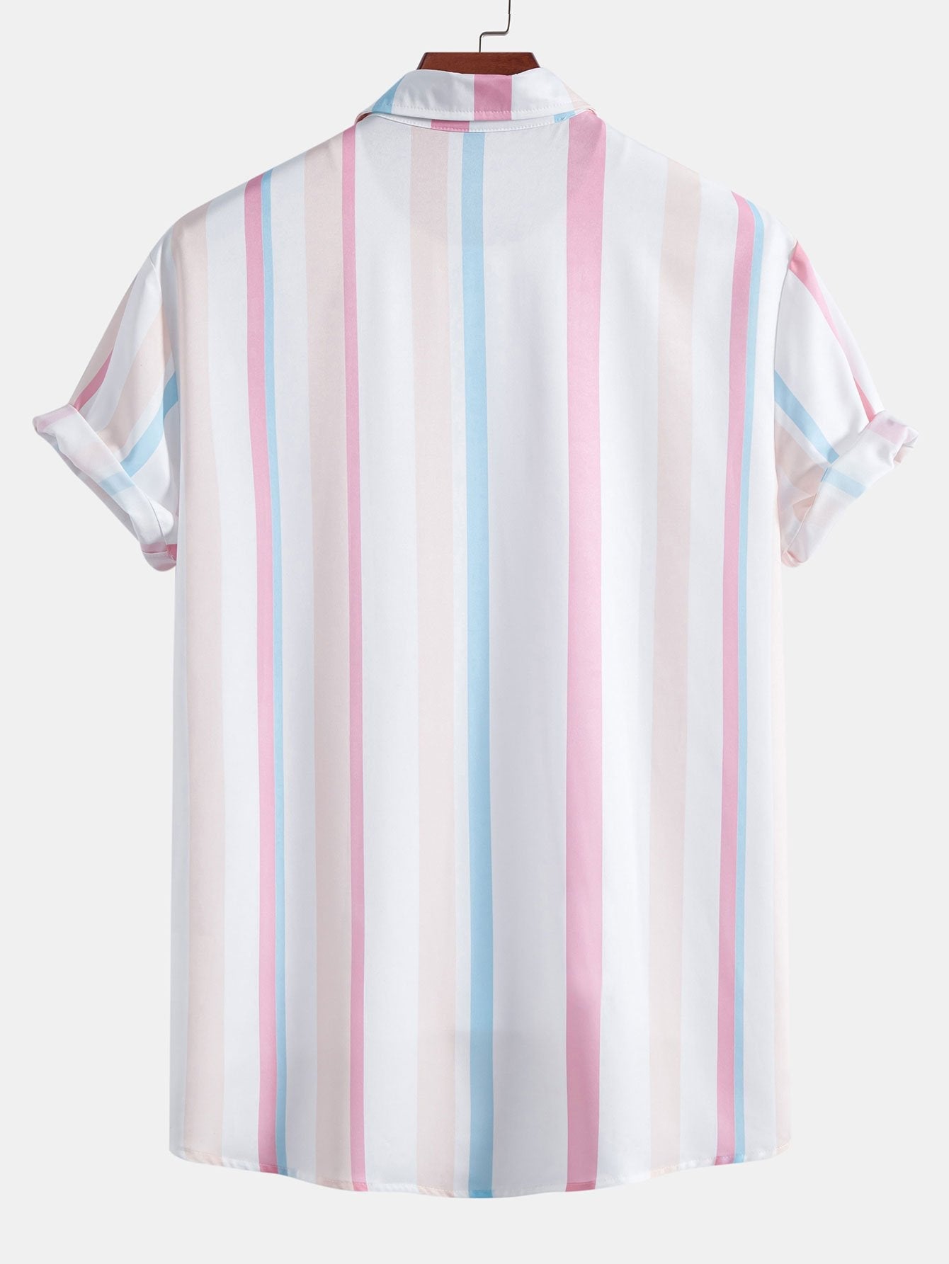 Antoine® | Colorful Striped Print Button Up Shirt