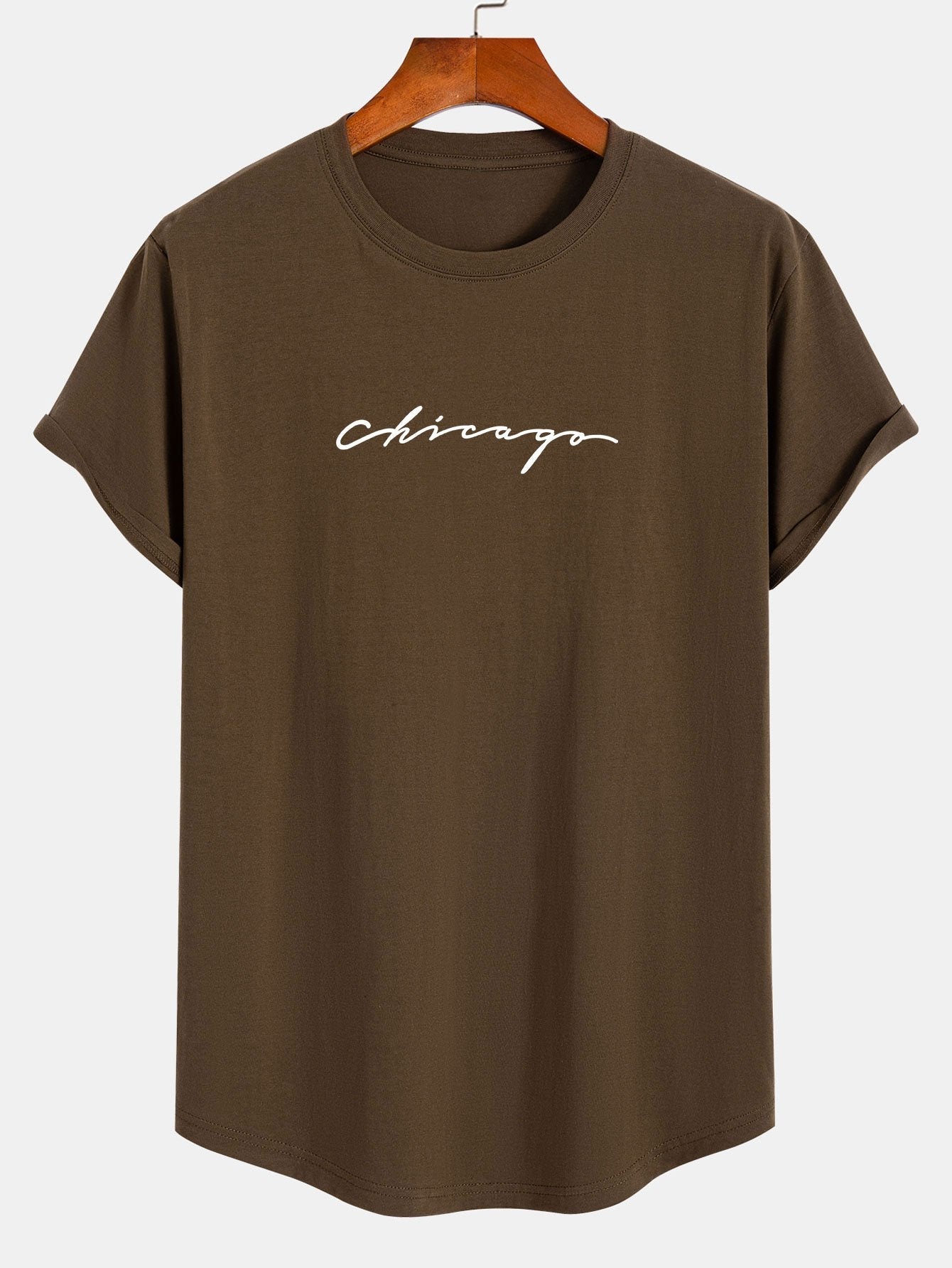 Abel® | Chicago Print Cotton Arc Hem T-Shirt
