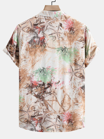 Ascanius® | Viscose Botanical Abstract Print Button Up Shirt