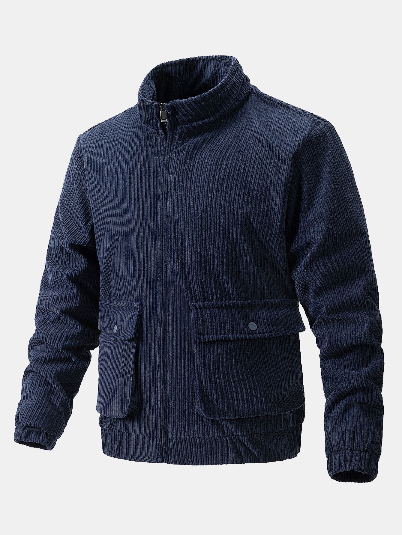 Ignacio | Funnel Neck Zipped Corduroy Jacket