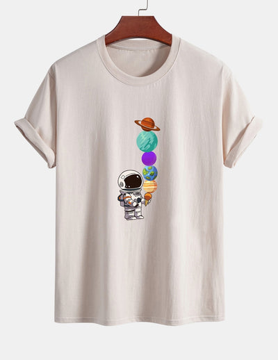 Armando® | Planet Astronaut Print Cotton T-Shirt