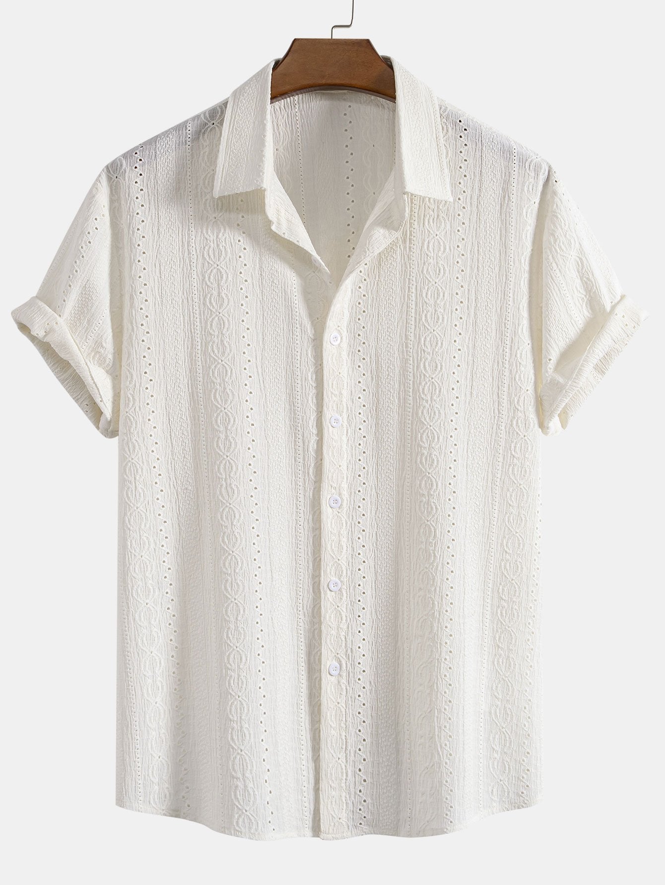 Arcadio® | Textured Button Up Shirt