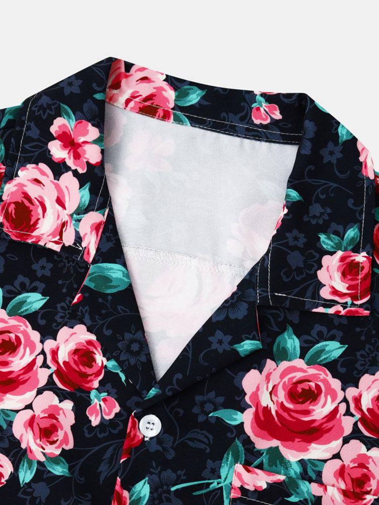 Arlow® | Rose Print Revere Shirt