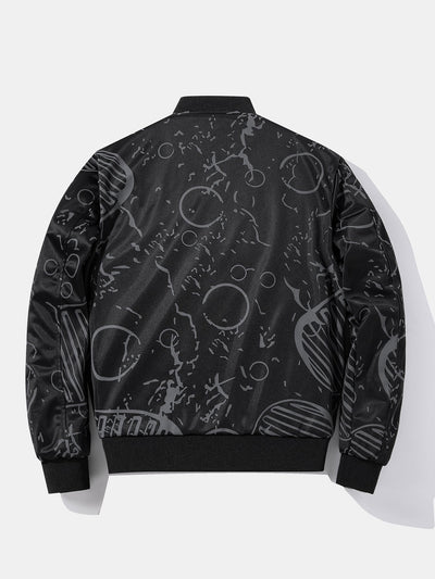 Hunter | Reversible NASA Embroidered Patch Bomber Jacket