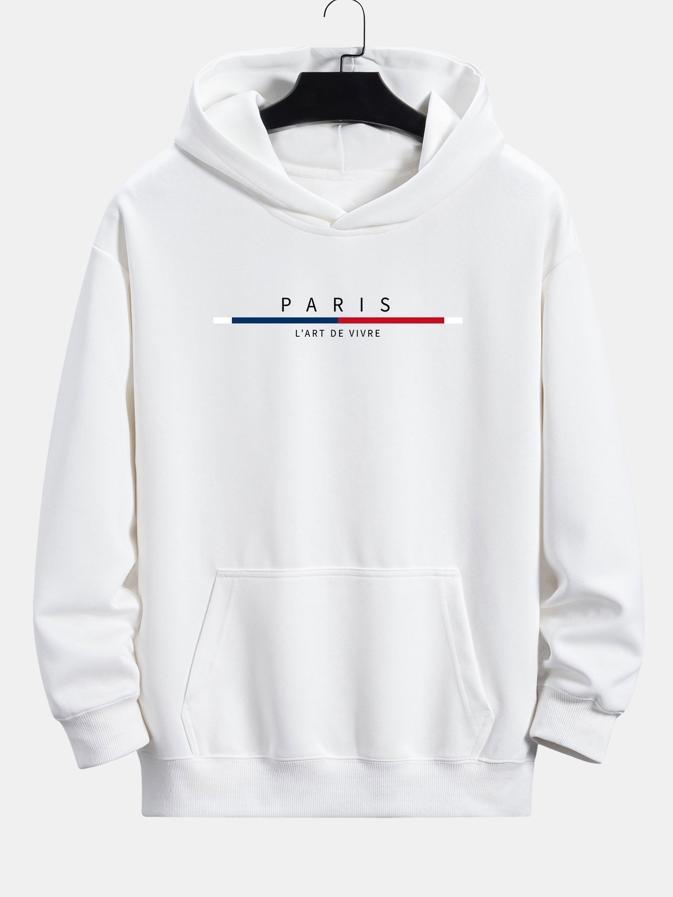 Prince | Paris Stripe Print Relax Fit Hoodie
