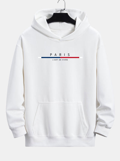 Prince | Paris Stripe Print Relax Fit Hoodie
