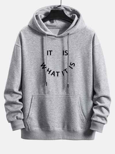 Nathan | It Is What It Is Print Relax Fit Hoodie