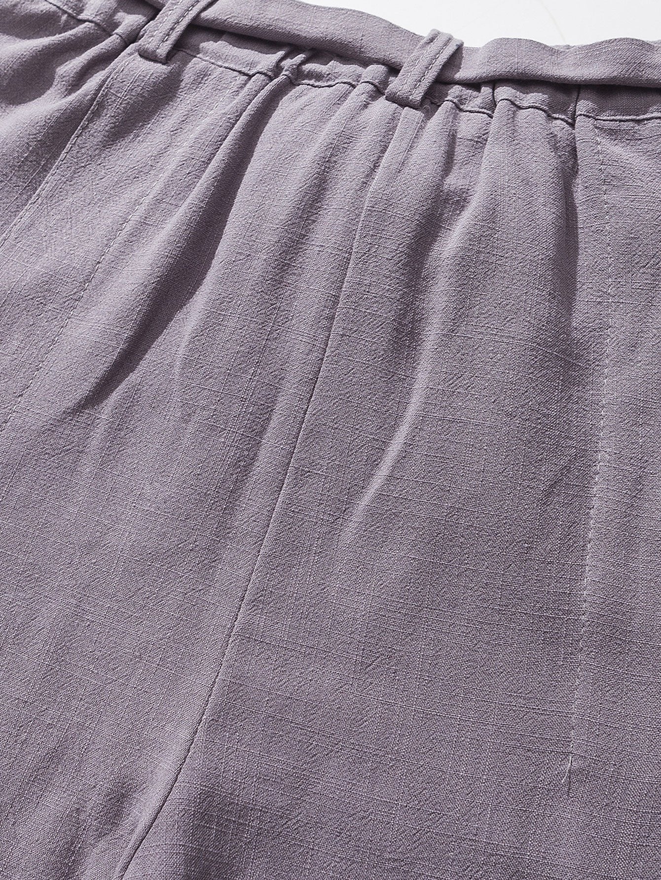 Barde® | Detachable Belt Relax Fit Linen And Cotton Blend Harem Pants