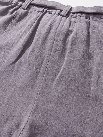Barde® | Detachable Belt Relax Fit Linen And Cotton Blend Harem Pants