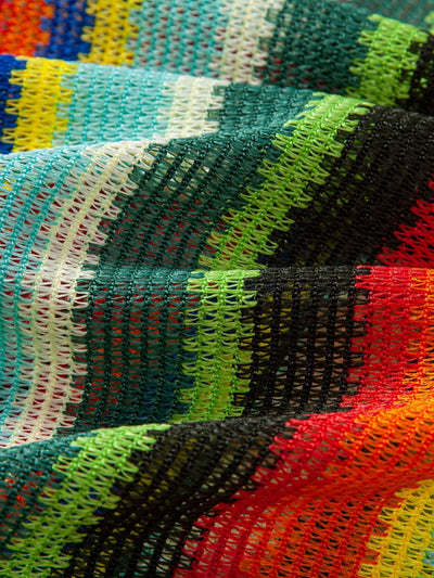 Areus® | Colorful Striped Waffle Texture Cuban Shirt