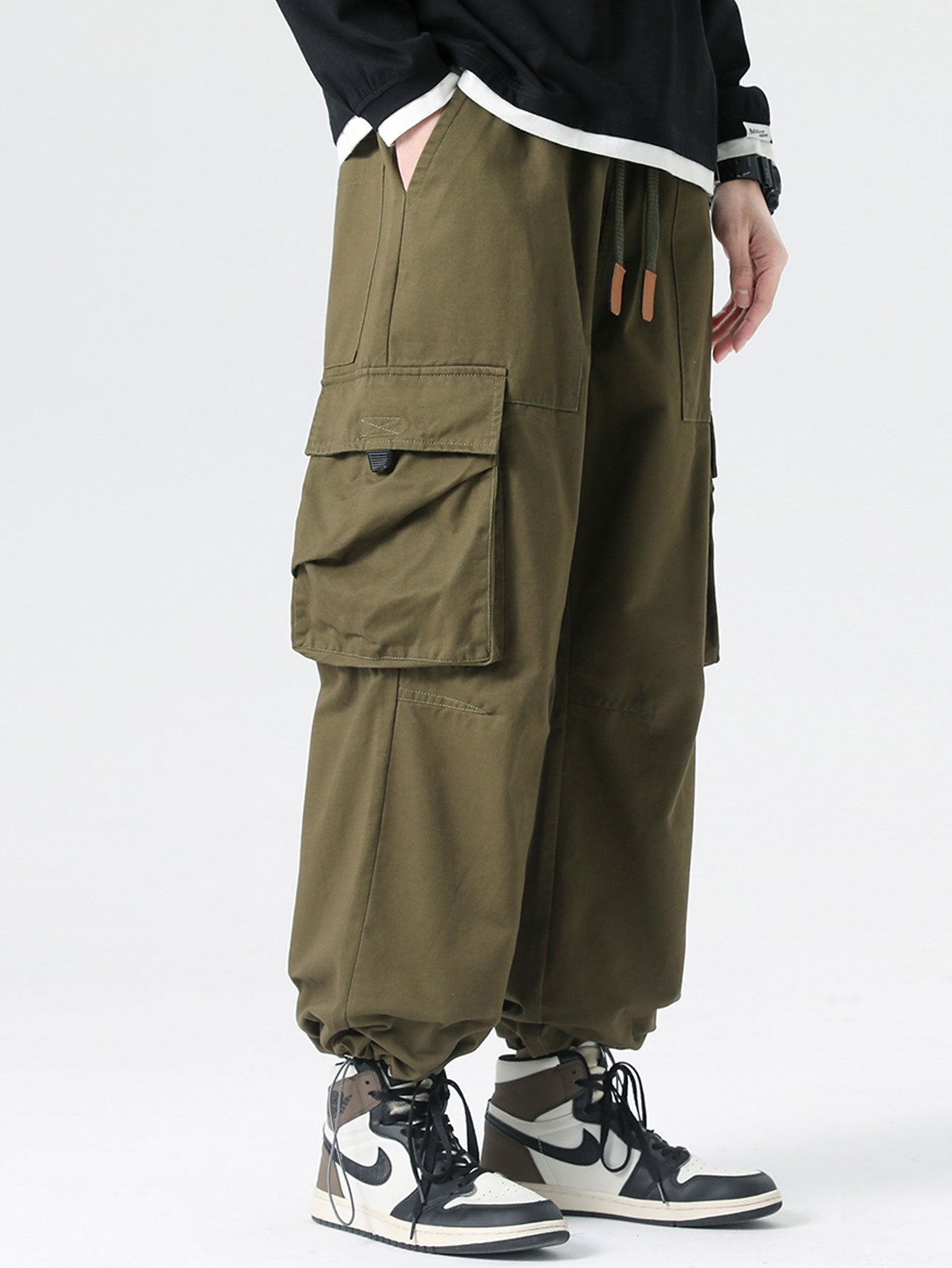 Patricio® | Elastic Drawstring Cuff Parachute Cargo Pants