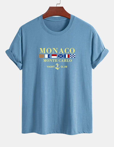 Arnaldo® | Monaco Slogan Print Cotton T-Shirt