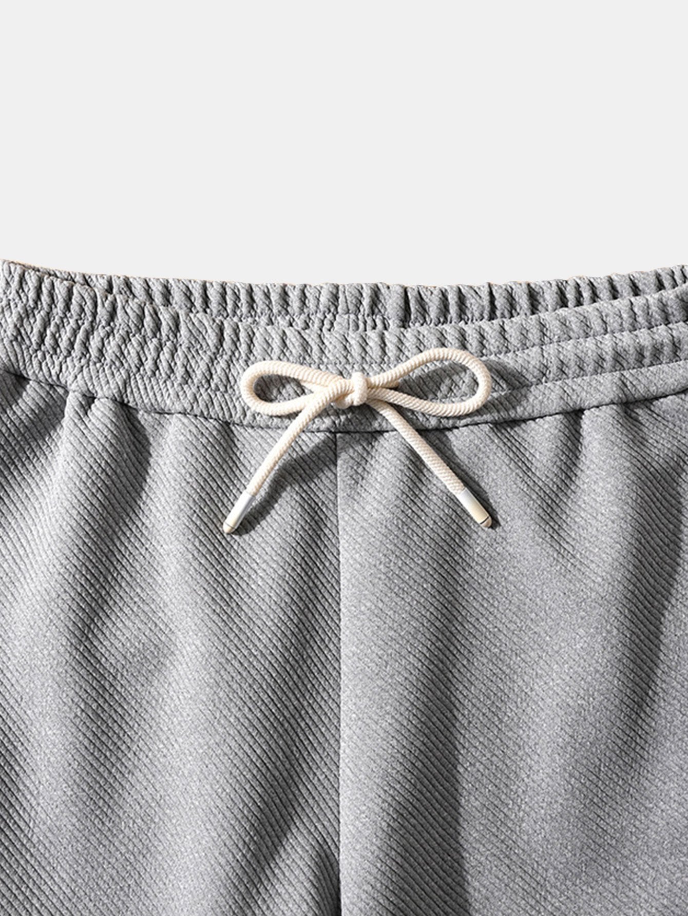 Bahman® | Loose Fit Drawstring Twill Jacquard Shorts