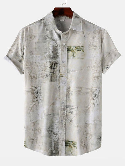 Allen® | Vintage Denim Print Shirt