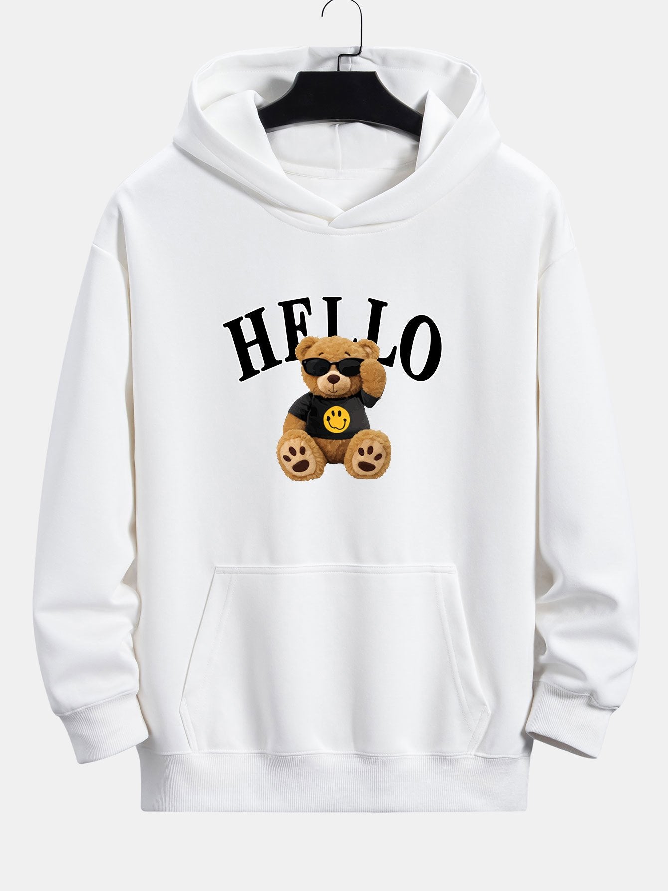 Cruz | Hello Sunglasses Bear Print Relax Fit Hoodie
