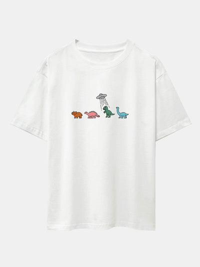 Iván® | Cartoon Dinosaur Print Heavy Weight Oversize T-Shirt