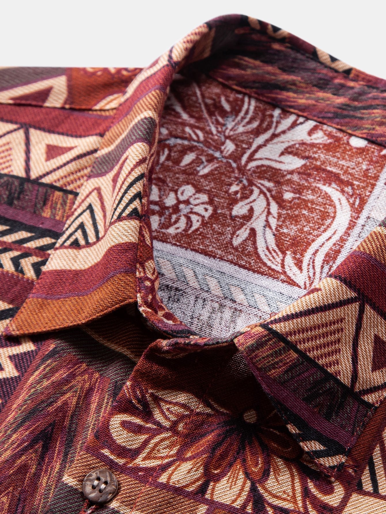 Alfy® | Floral Geometric Patchwork Print Cotton Shirt