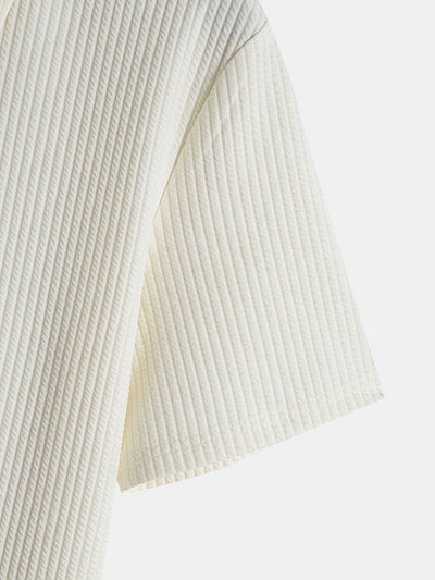 Ezra | Muscle Fit Ribbed Half Zip Polo