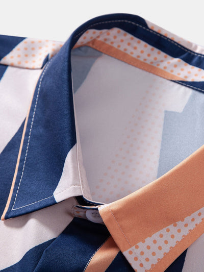 Annan® | Geometry Print Button Up Shirt