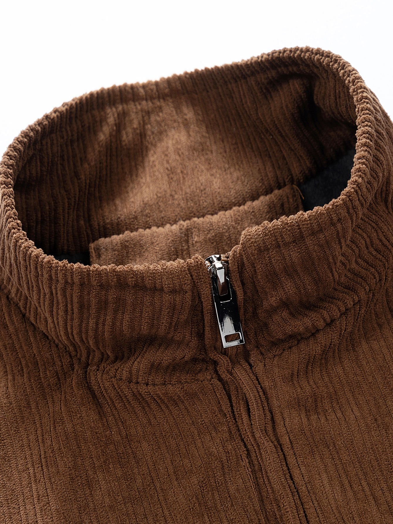Ignacio | Funnel Neck Zipped Corduroy Jacket