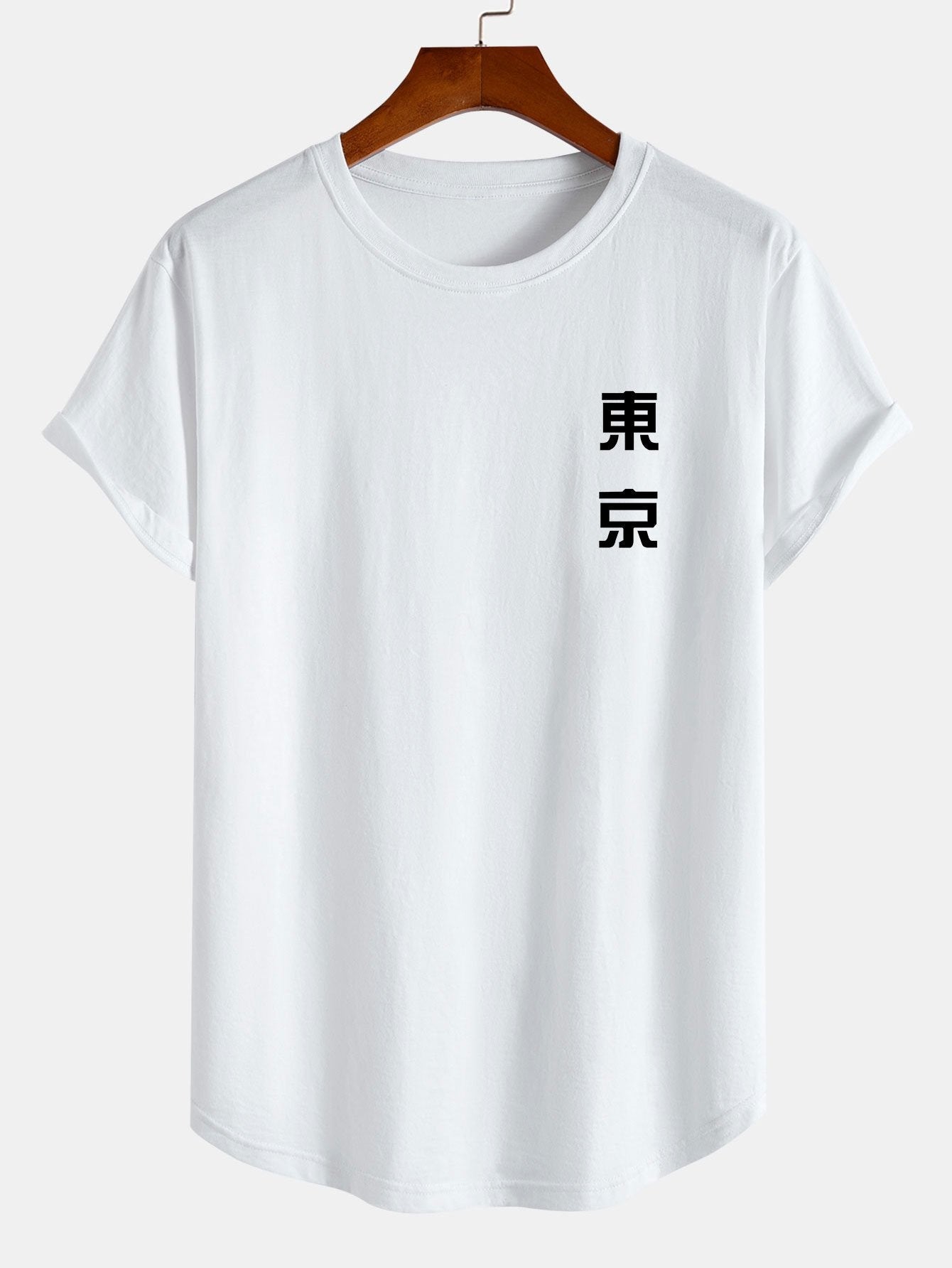 Jasper® | Tokyo Back Print Cotton Arc Hem T-Shirt