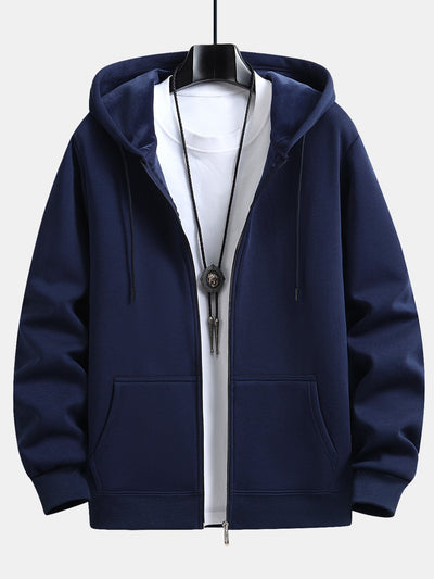 Charles | Plush Lined Relax Fit Zip Hoodie
