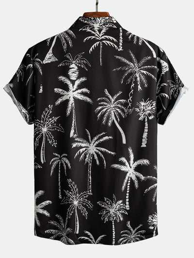 Patricio® | Palm Tree Print Button Up Shirt & Swim Shorts