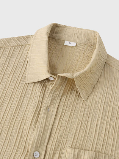 Yerai® | Textured Button Up Shirt