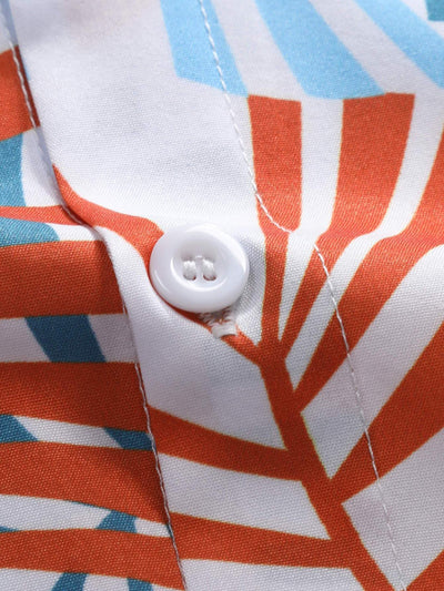 Vicente® | Leaf Print Button Up Shirt
