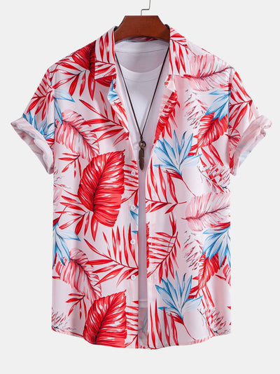 Marcel® | Tropical Print Button Up Shirt & Swim Shorts