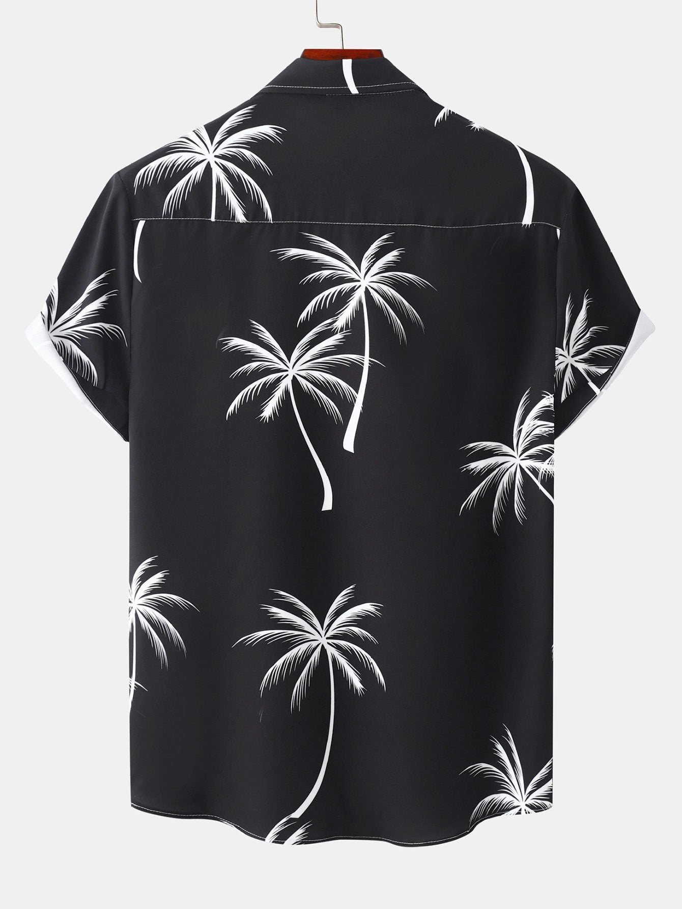 Manuel® | Tropical Leaf Print Button Up Shirt