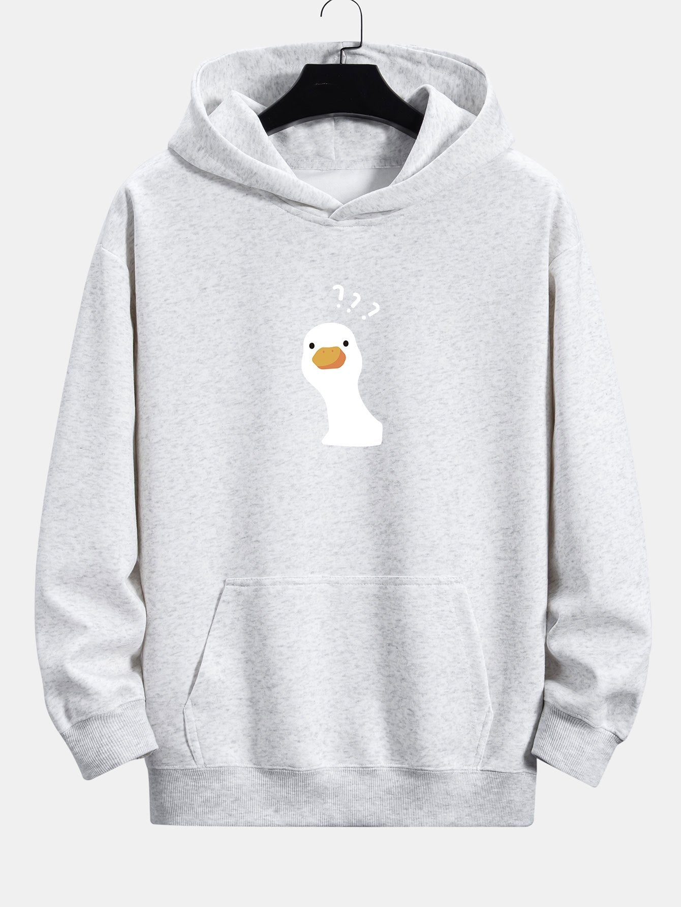 Paul | Question Mark Doubtful Duck Print Relax Fit Hoodie