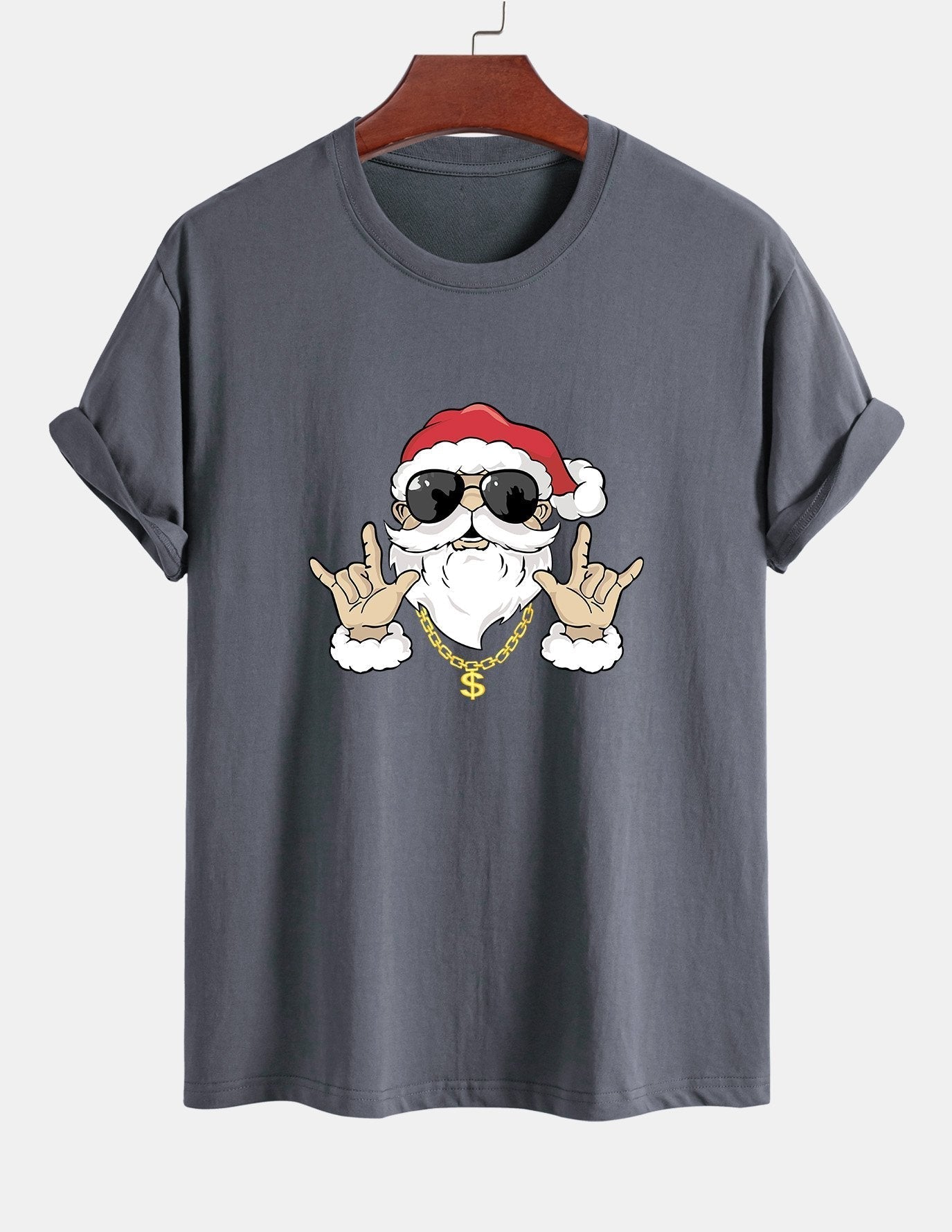 Albano® | Hip Hop Santa Print Cotton T-Shirt