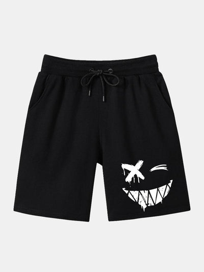 Gualterio® | Dissolved Smiley Face Print Man Mid Length Shorts