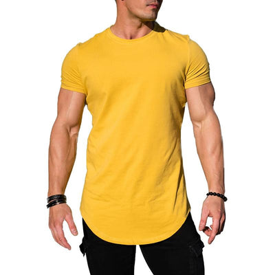 Men's Solid Color Loose Rond Neck Short Sleeve T-Shirt